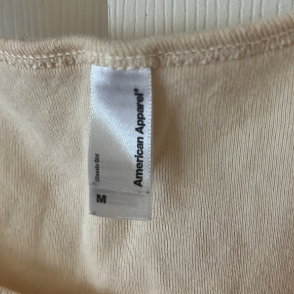 American Apparel Cream/peach Cotton Dress Mini Tanktop High Waisted - Picture 3 of 5